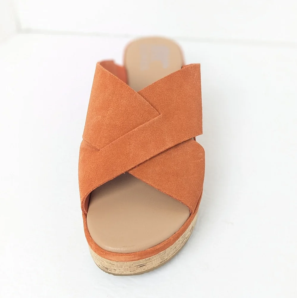 Sorel Orange Suede Cameron Sandals - Picture 10 of 16